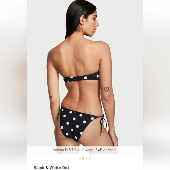 VS Swim Mix & Match Full Set Bikini Black & White Dot NWOT - Picture 6 of 7